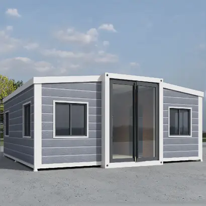 Udvideligt sammenfoldeligt containerhus